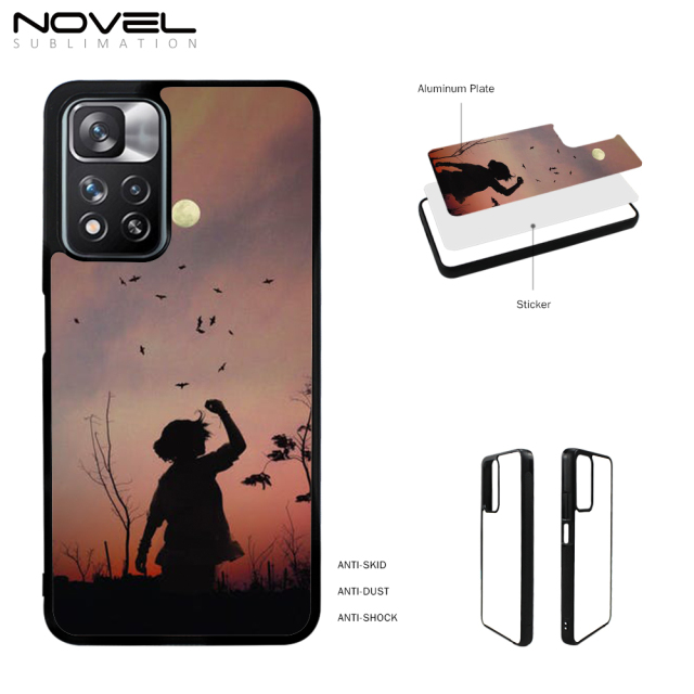 Sublimation Blank 2D TPU Phone Case With Metal Insert For Redmi Note 11 Pro 4G/ 5G