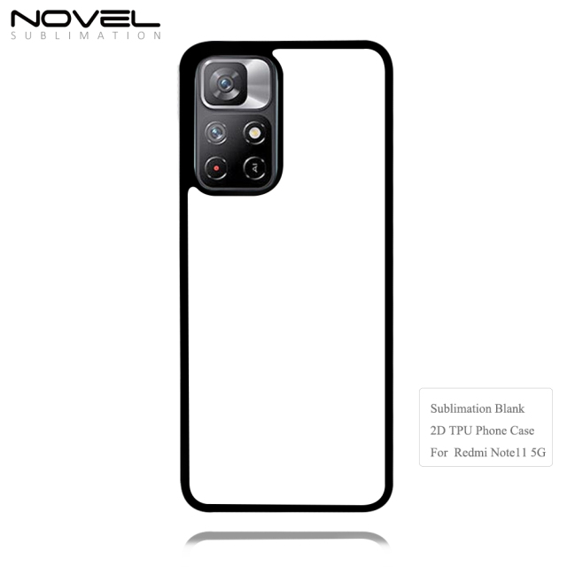 Sublimation Blank 2D TPU Phone Case With Metal Insert For Redmi Note 11 Pro 4G/ 5G