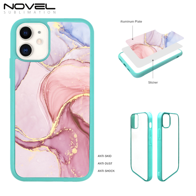 For iPhone 11 Sublimation Colorful Blank 2D TPU Rubber Phone Case With Anti-slip Sides