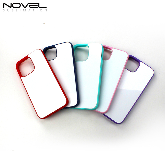 For iPhone 11 Pro Max Sublimation Blank Colorful  2D TPU Rubber Phone Case With Aluminum Sheet