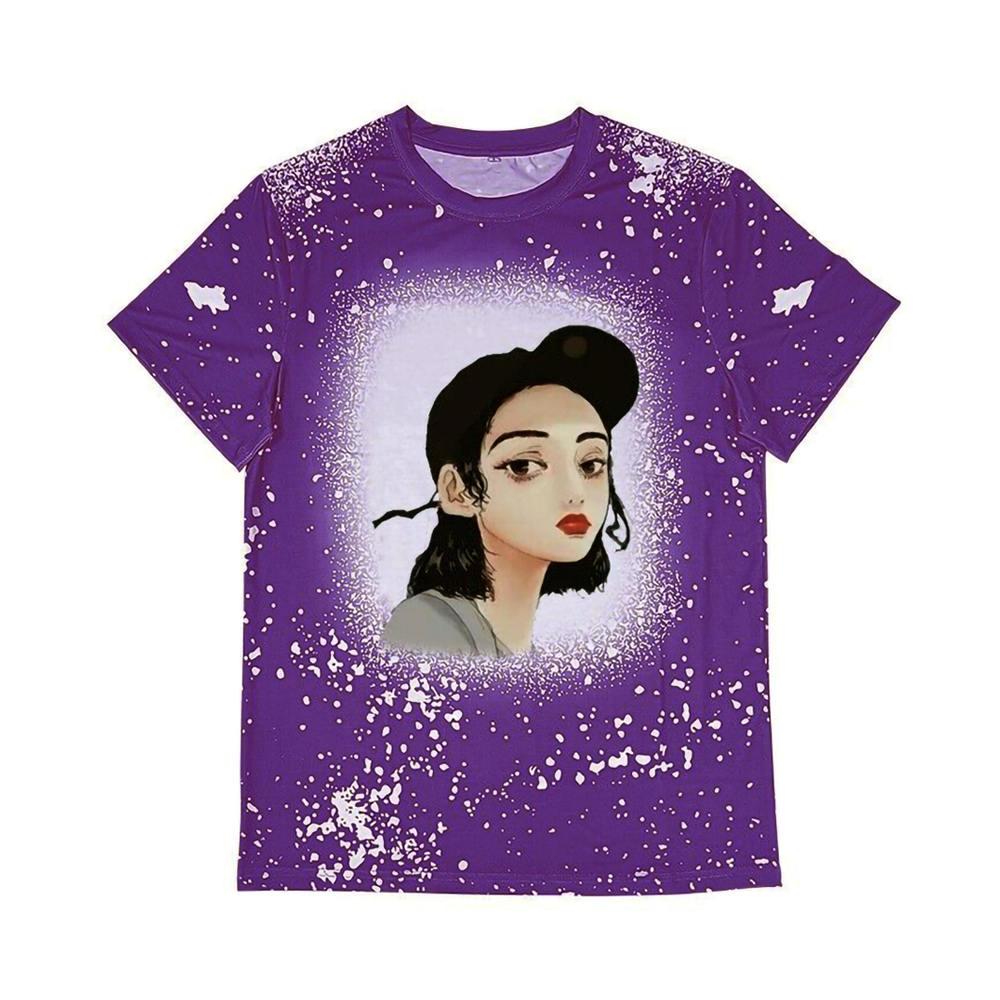 New Arrival Fashion Colorful Polyester Sublimation Blank T-shirt For Adult/ Kids Summer Short Sleeves
