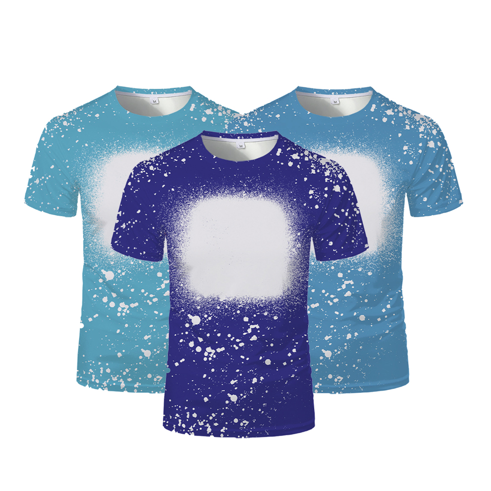 New Arrival Fashion Colorful Polyester Sublimation Blank T-shirt For Adult/ Kids Summer Short Sleeves
