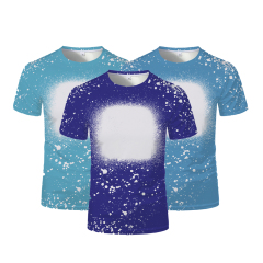 New Arrival Fashion Colorful Polyester Sublimation Blank T-shirt For Adult/ Kids Summer Short Sleeves