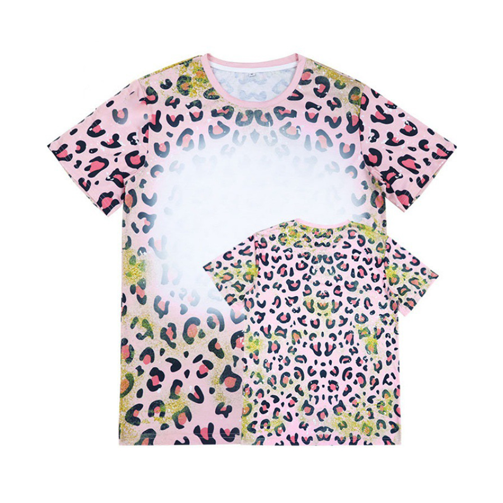 Sublimation DIY Fashion Colorful Polyester T-shirt Adult Short Sleeves For Thermal Transfer Printing