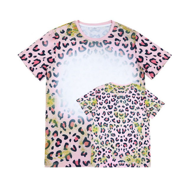 Sublimation DIY Fashion Colorful Polyester T-shirt Adult Short Sleeves For Thermal Transfer Printing