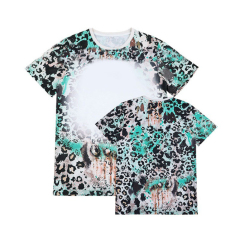 Sublimation DIY Fashion Colorful Polyester T-shirt Adult Short Sleeves For Thermal Transfer Printing