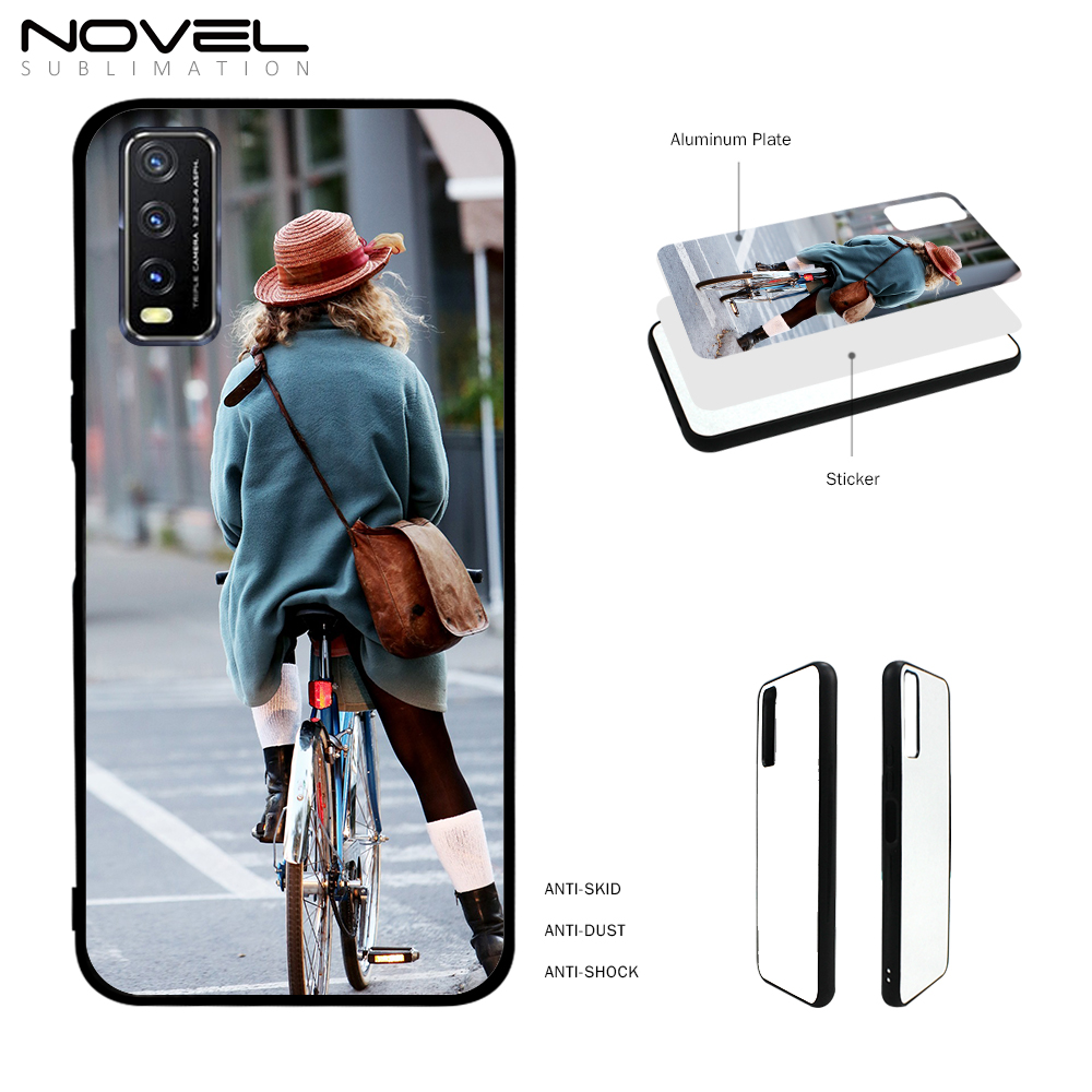 Smooth Sides!!! Sublimation Blank 2D TPU Phone Case For Vivo Y20 With Aluminum Sheet
