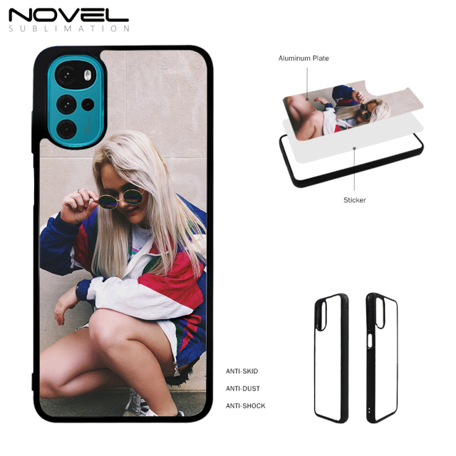 For Motorola Moto G22/ G30/ G20/ G31/ G41/ G50/ G71Sublimation Blank  Rubber 2D TPU Phone Case With Metal Insert