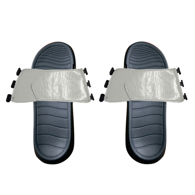 Sublimation Summer Two-piece PU Leather Slipper For Women/ Man/ Kids