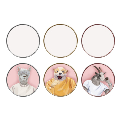 High Quality Sublimation Popsocket Round Electroplated Phone Stand Mobile Phone Holder With Aluminum Sheet