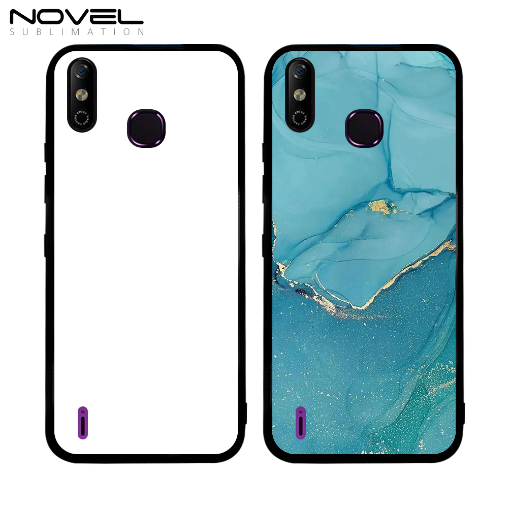 Smooth Sides！Sublimation Blank 2D TPU Phone Case For infinix smart 4/ infinix smart 5 With Aluminum Insert