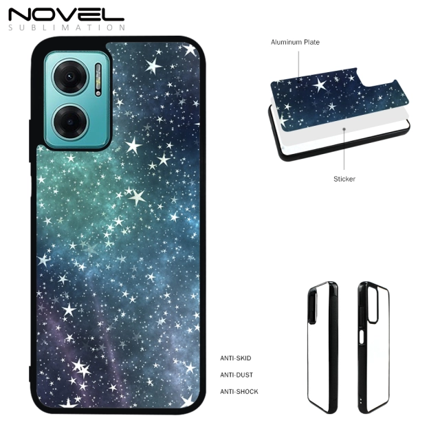 For Redmi 10 Prime+ 5G / Note 11E Sublimation Blank 2D TPU Phone Case With Aluminum Sheet