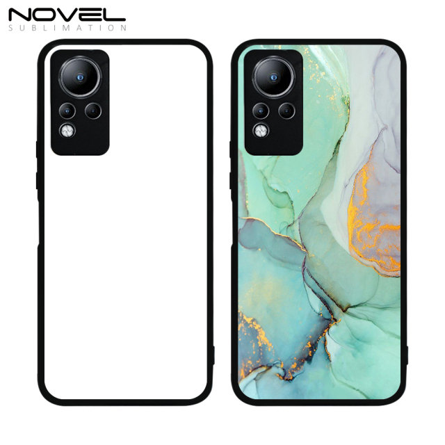 Smooth Sides！For Infinix Note 11 Sublimation Blank Soft Rubber Sides 2D TPU Silicone Phone Case With Metal Insert