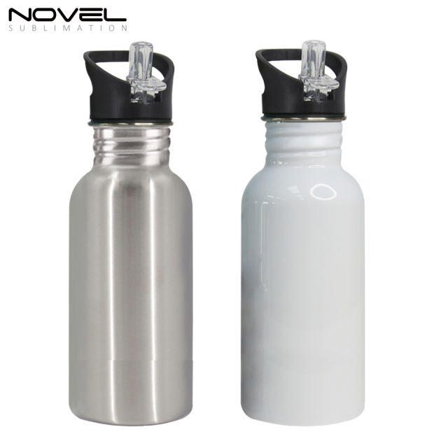 400ml/500ml Sublimation Stainless Steel Mug Sports Bottle-White