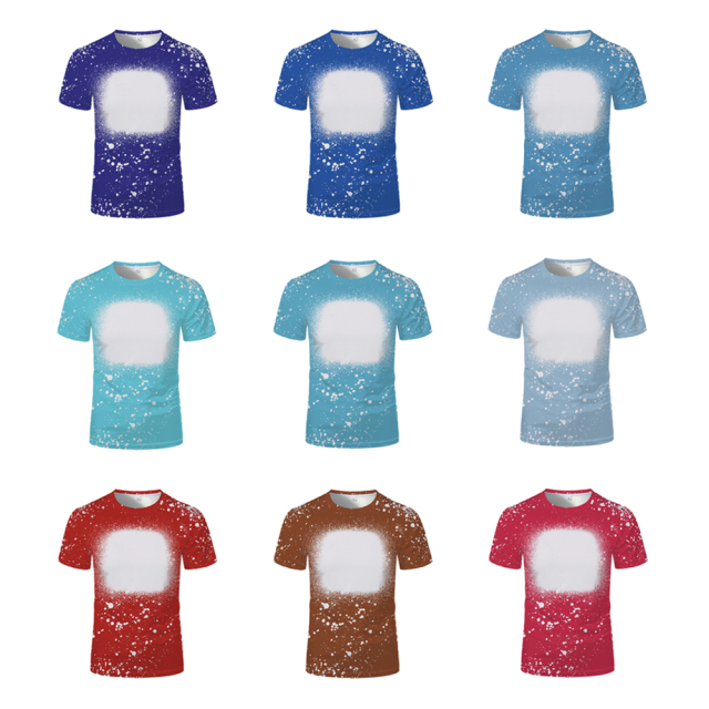 New Arrival Fashion Colorful Polyester Sublimation Blank T-shirt For Adult/ Kids Summer Short Sleeves