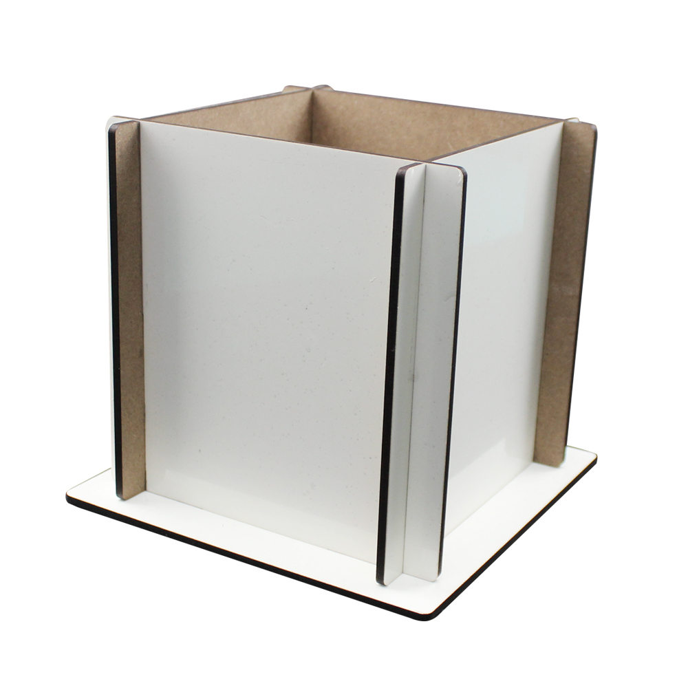 Wholesales Price Sublimation Blank MDF Vase DIY Printing Jardiniere Goods Racks Shelf,Desk Card Holder
