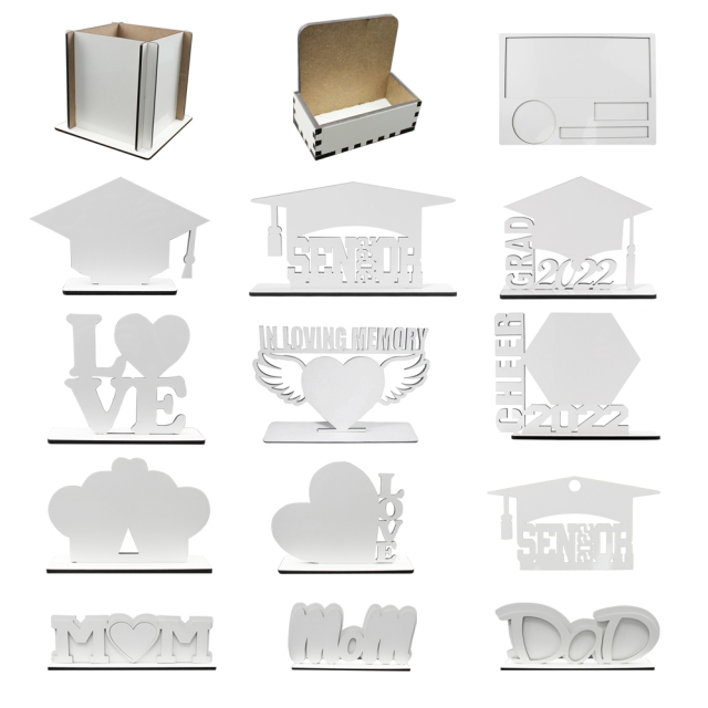 Wholesales Price Sublimation Blank MDF Vase DIY Printing Jardiniere Goods Racks Shelf