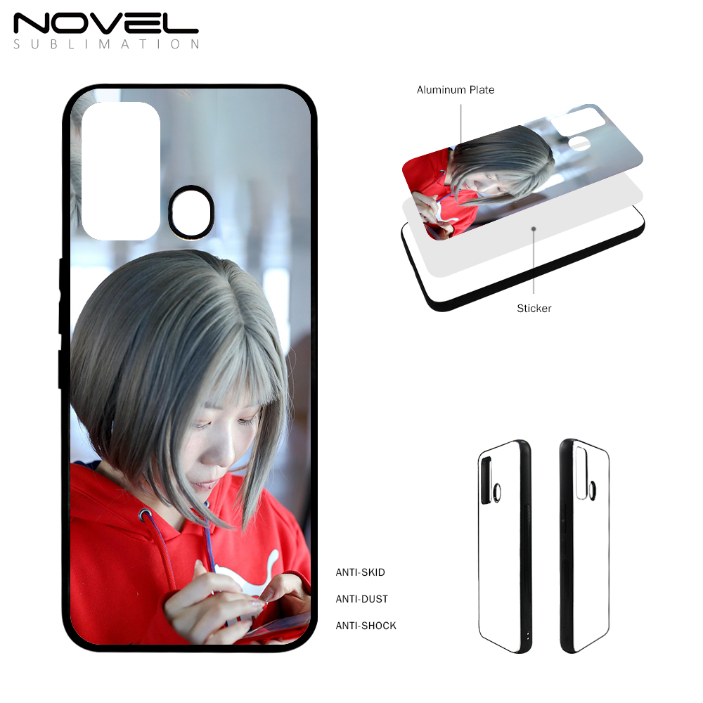 Smooth Sides! For ITEL Vision 2 Plus Sublimation Blank 2D TPU Phone Case Mobile Phone Shell With Aluminum Insert