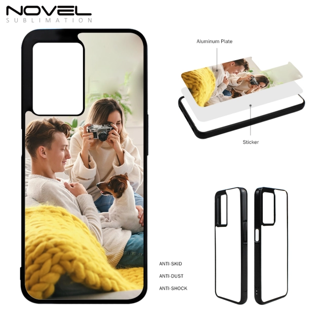 For Oppo A57 5G  /A73/ A72/ A77/ A79/ A93/ A94/ A95/ A96Sublimation 2D TPU Case With Aluminum Insert DIY Silicone Phone Shell