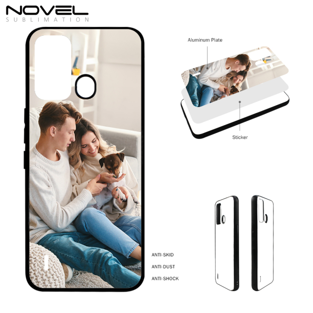 Smooth Sides! For ITEL Vision 1 Pro DIY Sublimation 2D TPU Phone Case Soft Silicone Mobile Phone Shell With Aluminum Insert