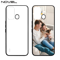 Smooth Sides! For ITEL Vision 1 Pro DIY Sublimation 2D TPU Phone Case Soft Silicone Mobile Phone Shell With Aluminum Insert