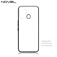 Smooth Sides! For ITEL Vision 1 Pro DIY Sublimation 2D TPU Phone Case Soft Silicone Mobile Phone Shell With Aluminum Insert