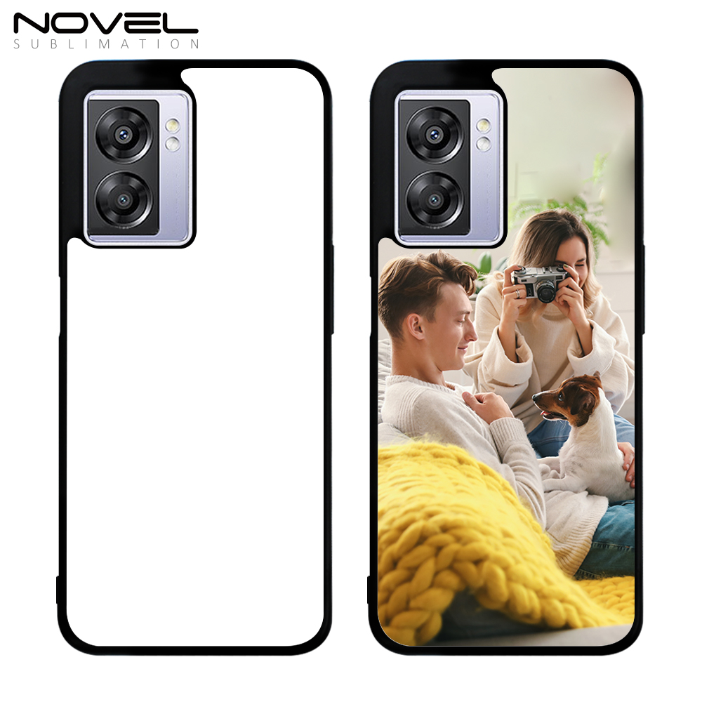 For Oppo A59 5G/A2M 5G,A57 5G /A73/ A72/ A77/ A94 A96Sublimation 2D TPU Case With Aluminum Insert DIY Silicone Phone Shell