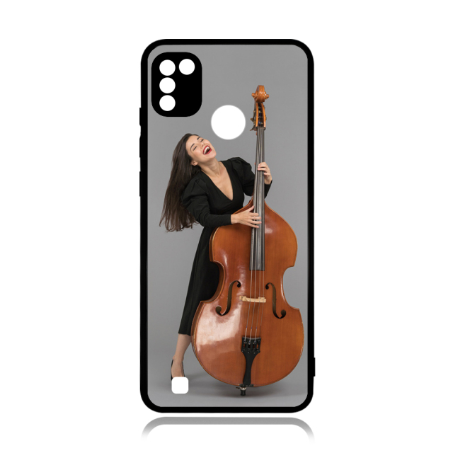 Smooth Sides!!! For Tecno Pop 4 Pro Sublimation Blank 2D TPU Phone Case With Aluminum Insert