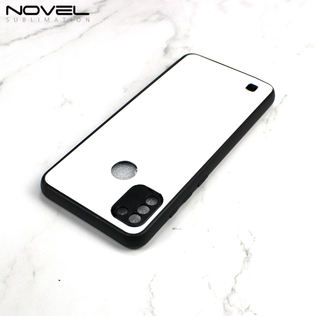 Smooth Sides!!! For Tecno Pop 4 Pro Sublimation Blank 2D TPU Phone Case With Aluminum Insert