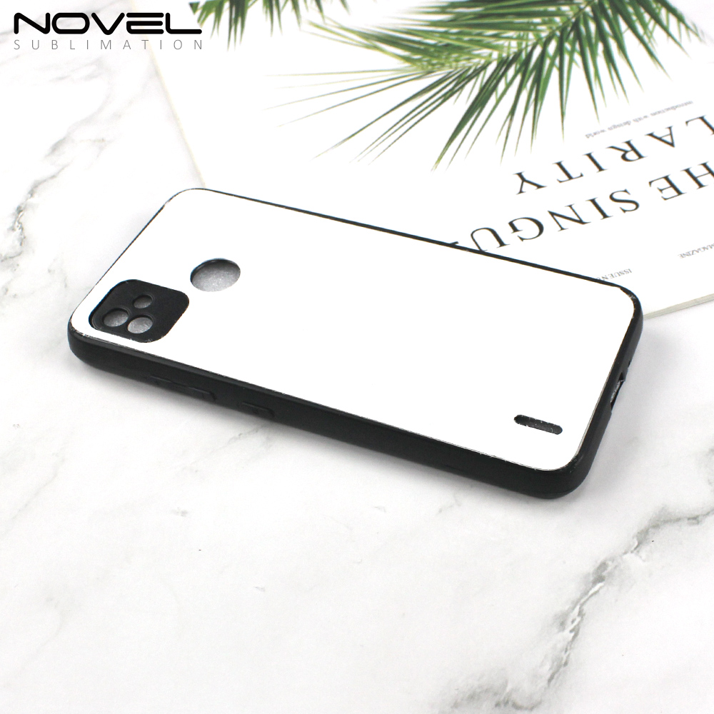 Smooth Sides!!! For Tecno Pop 5 Sublimation DIY 2D Soft Silicone TPU Phone Case Phone Shell With Aluminum Insert