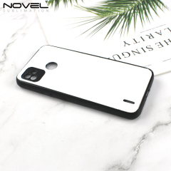 Smooth Sides!!! For Tecno Pop 5 Sublimation DIY 2D Soft Silicone TPU Phone Case Phone Shell With Aluminum Insert