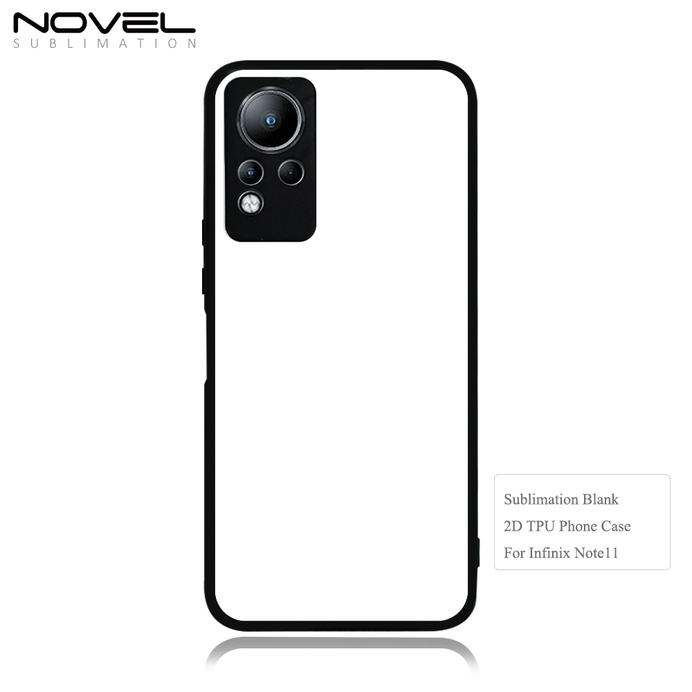 Smooth Sides！For Infinix Note 7/ Infinix Note 8/ Infinix Note 11 Sublimation Blank Soft Rubber Sides 2D TPU Phone Case Silcone Cell Phone Cover With Metal Insert