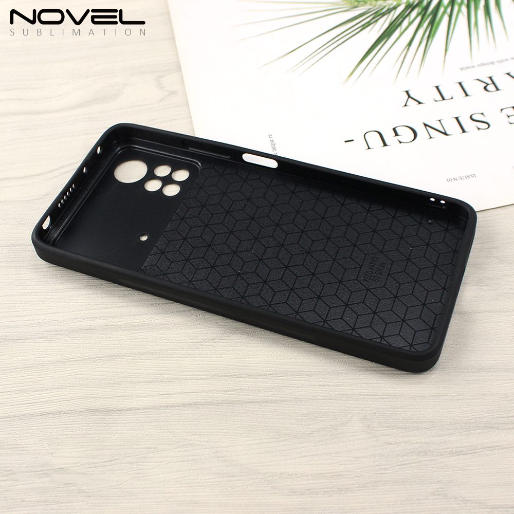 Smooth Sides!!! For POCO X4 PRO 5G 2D TPU Rubber Phone Case Cover Sublimation Blank Phone Back Shell With Aluminum Insert