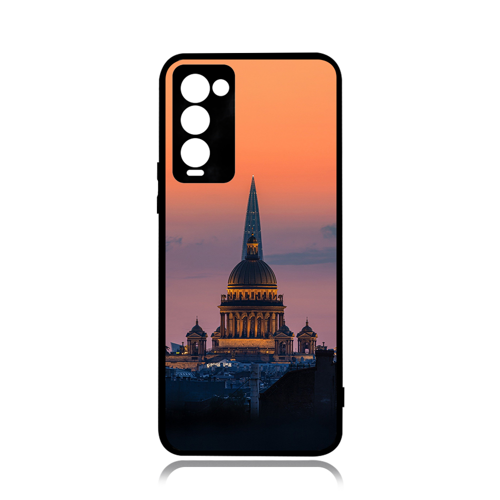 Smooth Sides!!! For Tecno Camon 18 Sublimation 2D TPU Phone Case Soft Silicone Blank Phone Cover With Aluminum Insert