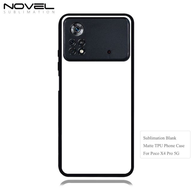 Smooth Sides!!! For POCO X4 PRO 5G 2D TPU Rubber Phone Case Cover Sublimation Blank Phone Back Shell With Aluminum Insert