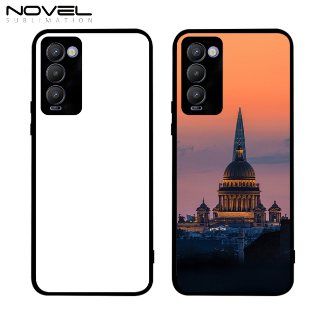 Smooth Sides!!! For Tecno Camon 18 Sublimation 2D TPU Phone Case Soft Silicone Blank Phone Cover With Aluminum Insert