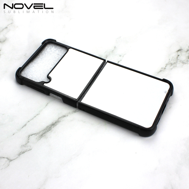 For Samsung Galaxy Z Flip 3 Sublimation Blank 2D TPU Phone Case Four Corner Anti-Drop DIY Phone Shell With Aluminum Insert