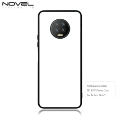 Smooth Sides！For Infinix Note 7/ Infinix Note 8/ Infinix Note 11 Sublimation Blank Soft Rubber Sides 2D TPU Phone Case Silcone Cell Phone Cover With Metal Insert