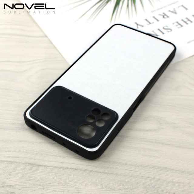 Smooth Sides!!! For POCO X4 PRO 5G 2D TPU Rubber Phone Case Cover Sublimation Blank Phone Back Shell With Aluminum Insert