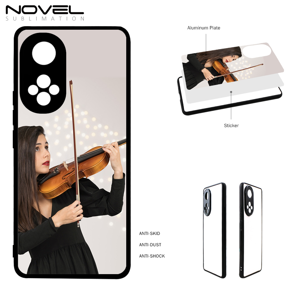 For Huawei Nova 9/ Maimang 9 /Maimang 10 2D TPU Rubber Phone Case Cover Sublimation Blank Phone Back Shell With Aluminum Insert