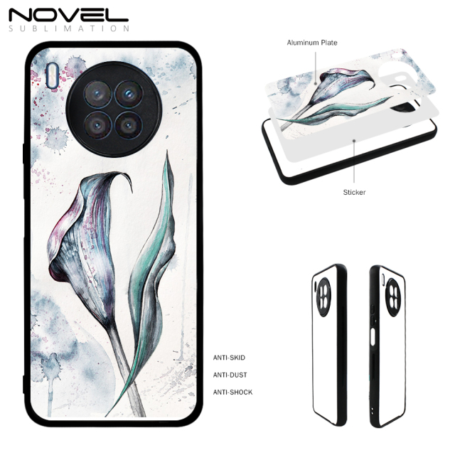 Smooth Sides!!! For Huawei Nova 8i Sublimation 2D TPU Phone Case Cover With Aluminum Insert