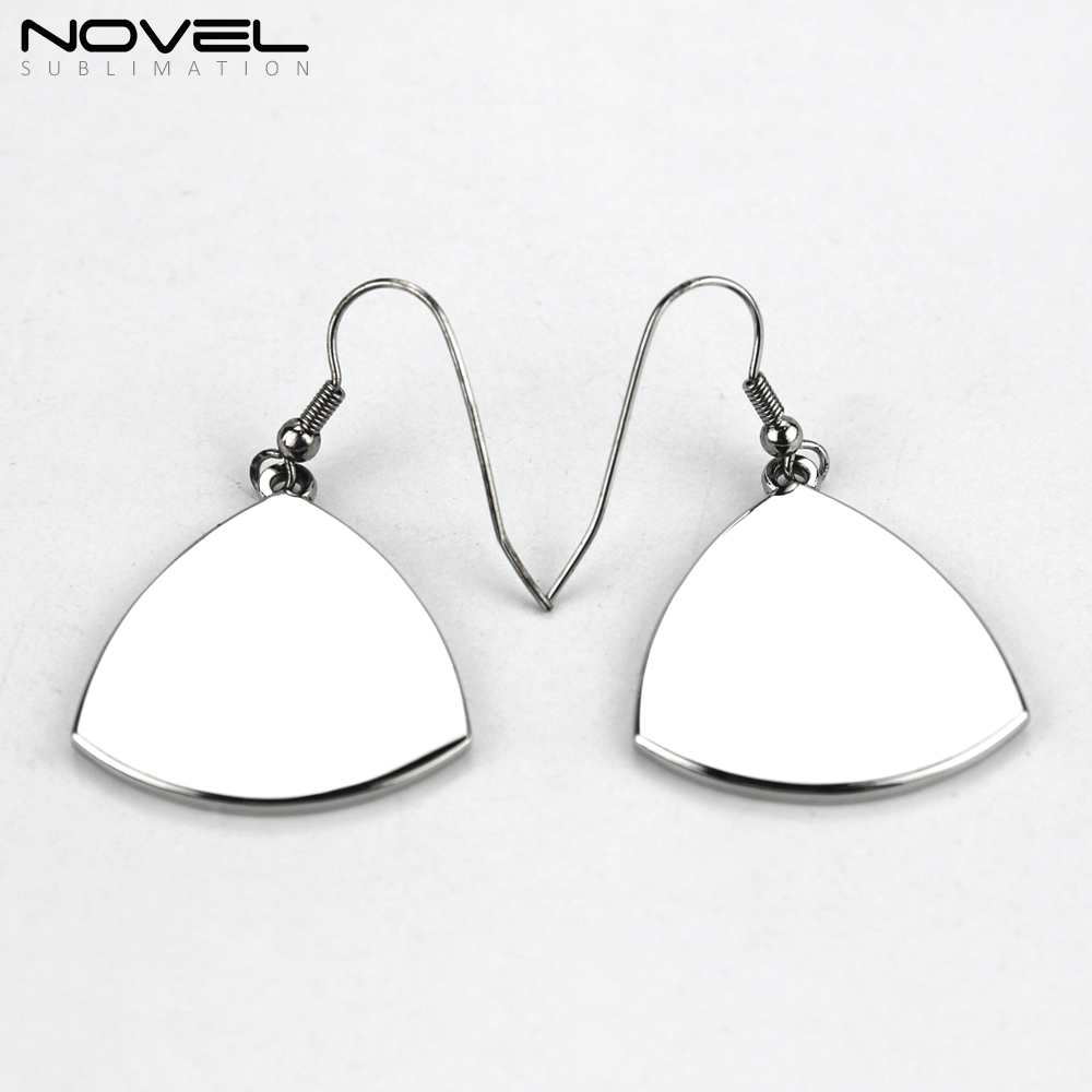 Fashion Sublimation Metal Blank Earrings--Teardrop/Round/Triangle Shape With Aluminum Insert For Heat Press Printing