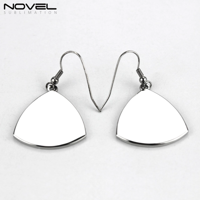 Fashion Sublimation Metal Blank Earrings--Teardrop/Round/Triangle Shape With Aluminum Insert For Heat Press Printing