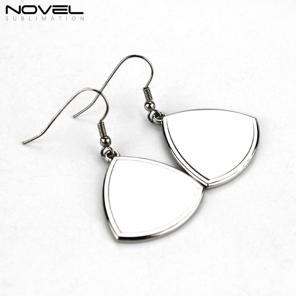Fashion Sublimation Metal Blank Earrings--Teardrop/Round/Triangle Shape With Aluminum Insert For Heat Press Printing