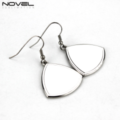 Fashion Sublimation Metal Blank Earrings--Teardrop/Round/Triangle Shape With Aluminum Insert For Heat Press Printing