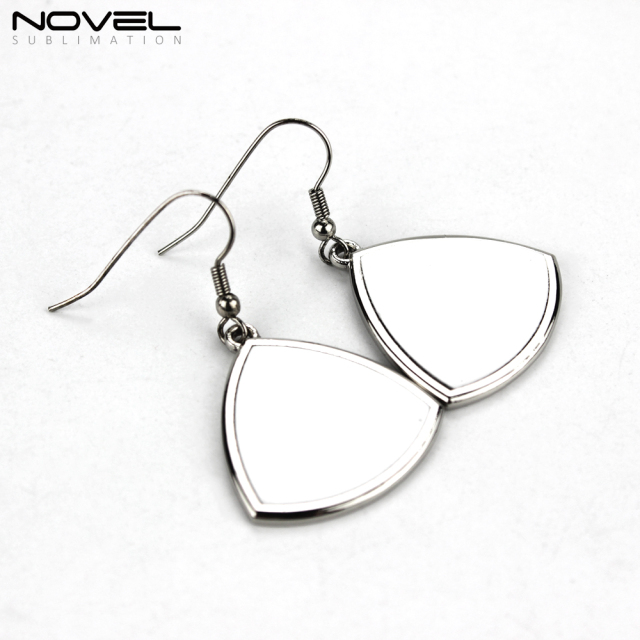 Fashion Sublimation Metal Blank Earrings--Teardrop/Round/Triangle Shape With Aluminum Insert For Heat Press Printing