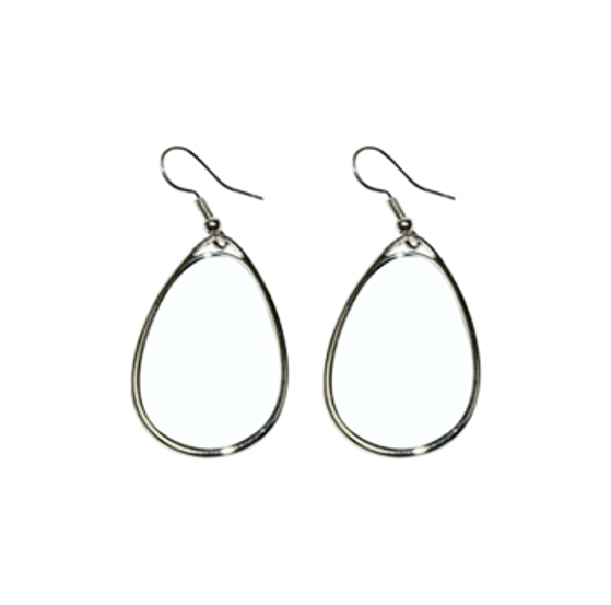 Fashion Sublimation Metal Blank Earrings--Teardrop/Round/Triangle Shape With Aluminum Insert For Heat Press Printing