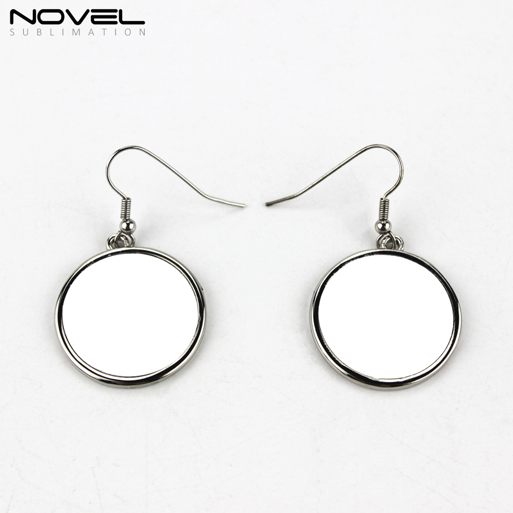 Fashion Sublimation Metal Blank Earrings--Teardrop/Round/Triangle Shape With Aluminum Insert For Heat Press Printing
