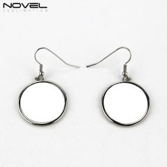 Fashion Sublimation Metal Blank Earrings--Teardrop/Round/Triangle Shape With Aluminum Insert For Heat Press Printing