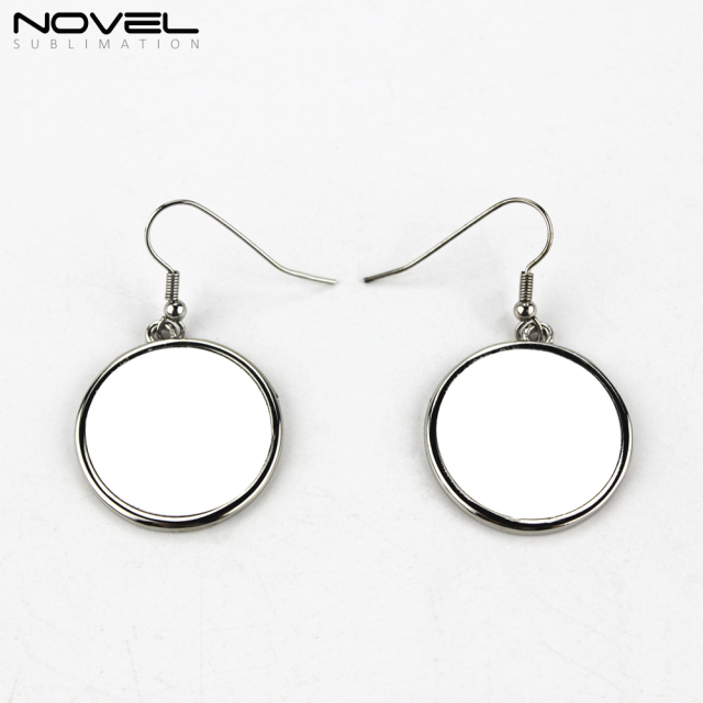 Fashion Sublimation Metal Blank Earrings--Teardrop/Round/Triangle Shape With Aluminum Insert For Heat Press Printing